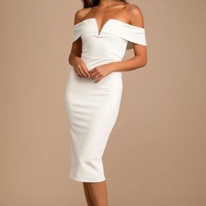 Lulus Medium white midi dress